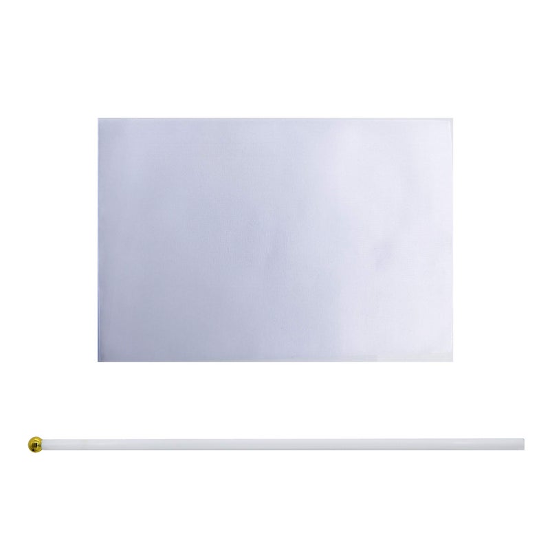 WXTWK 25 حزمة من علم فارغ أبيض سادة صغير صغير أبيض سادة DIY أعلام ملونة على عصا علامات الديكور لوازم الافتتاح الكبير للأطفال وحفلات أعياد الميلاد والاحتفال بالأحداث - Image 3